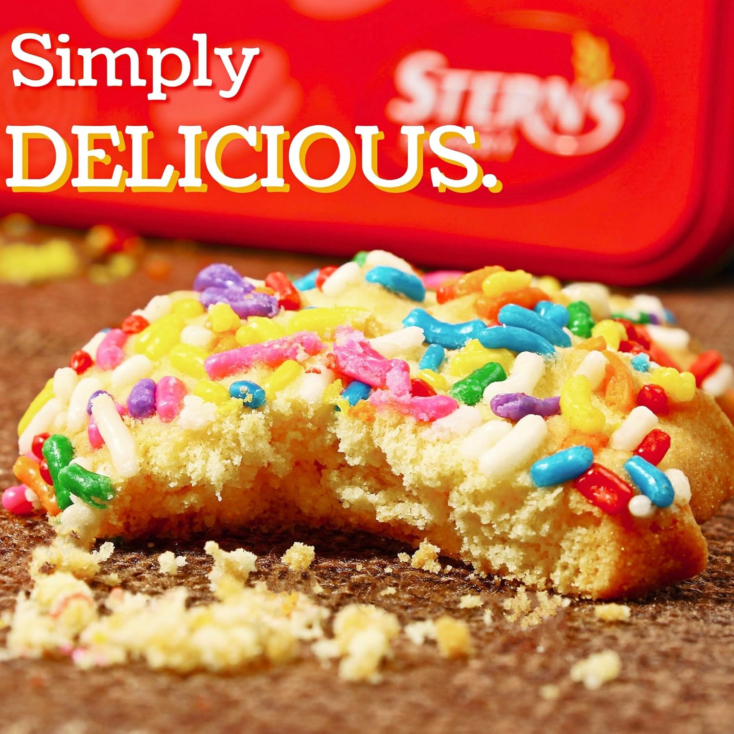 Easter Cookies Gift Tin - Assorted Italian Sandwich & Sprinkle Cookies [14 Count], Birthday Food Gift | Dairy Free, Nut Free, Kosher | Stern's Bakery