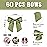 Rainbow Pana 60 Pack Twist Tie Bows for Treat Bags 3 Sage Green Satin Ribbon Bows for Package Craft Gift Wrapping Decoration, St Patricks Day