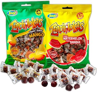 Sweetzo - Spicy Gummy Candy, Individually Wrapped Watermelon and Mango Tamarind Covered Gummies with Chili Powder, Shareable Mexican Candy Bags 5.29 ounce, Pack of 2 (Watermelon Mango)
