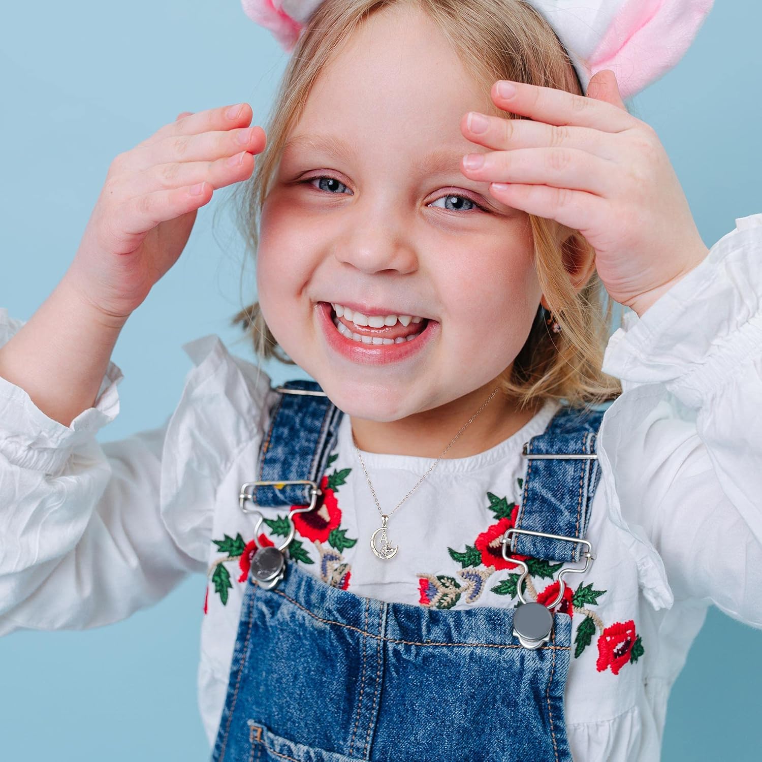 Miniatura 2 de Regalos de unicornios para niñas, collar de unicornio chapado en oro blanco de 14 quilates, oro rosa, luna creciente, collares de unicornio para