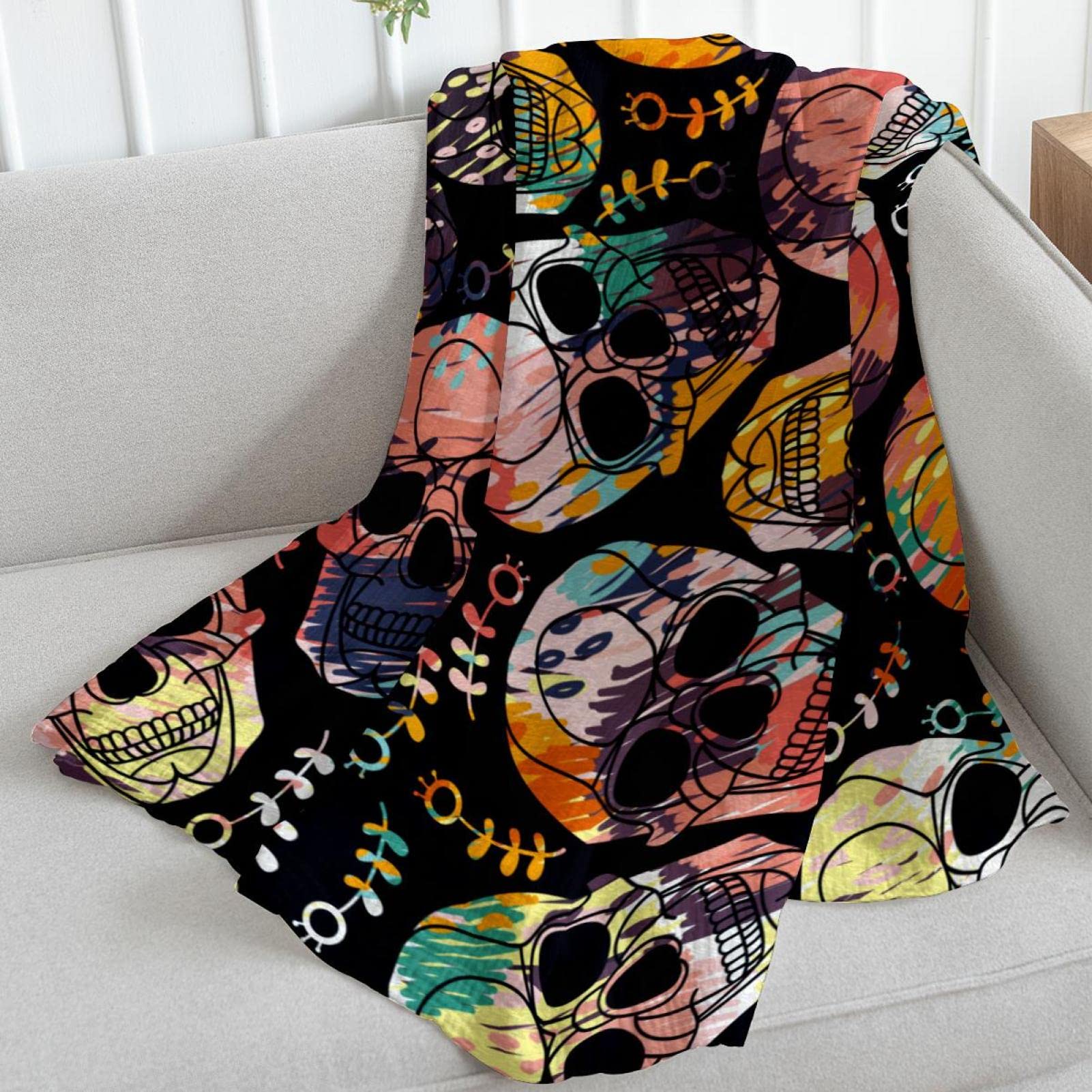 ACUSHLA Coperta in Lana Merino Calda, Boemia (160 x 220 cm) per Divano Soggiorno, Copriletto