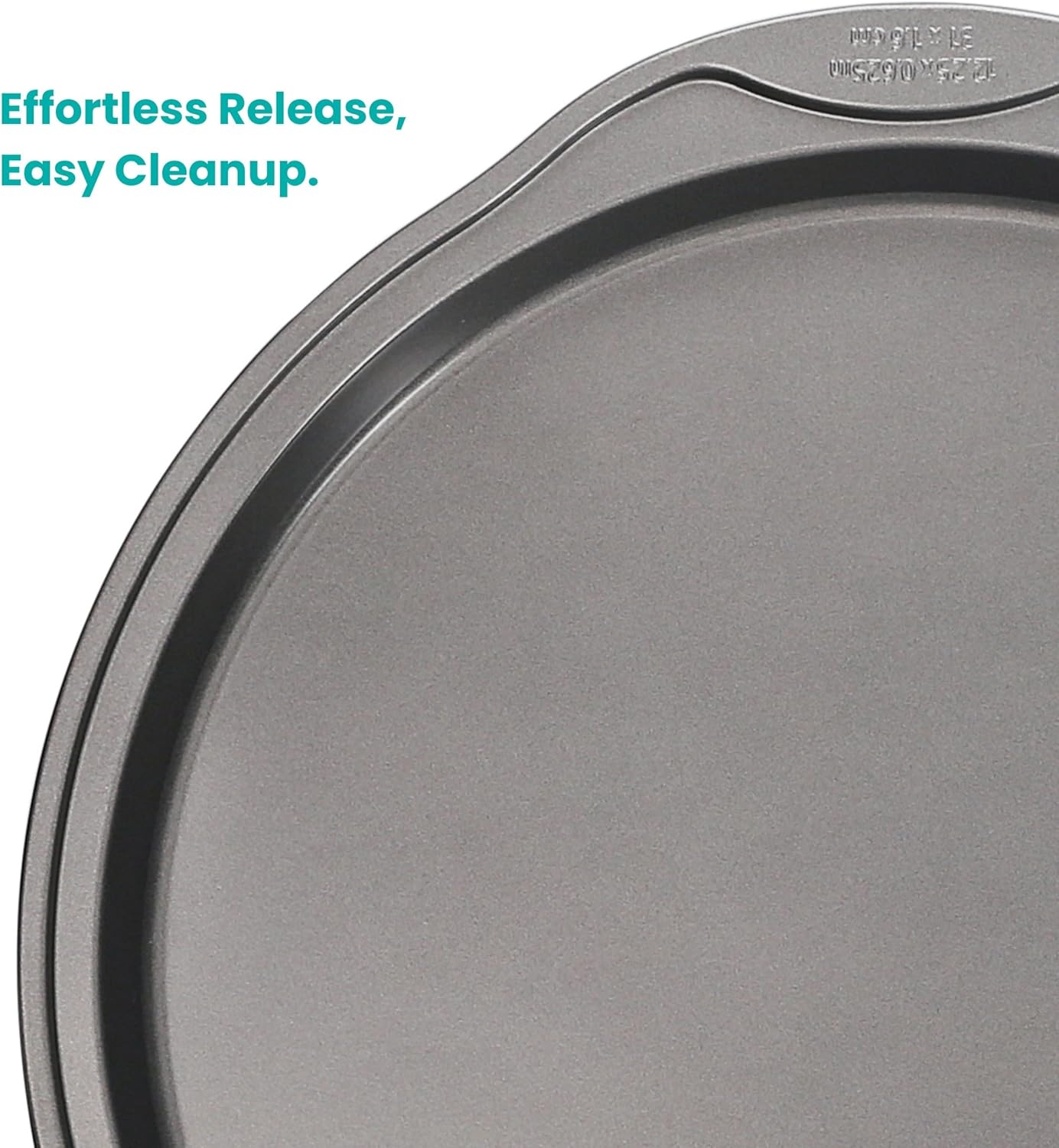 Baker's Secret Nonstick Pizza Pan for Oven 12.5", Carbon Steel Pizza Baking Pan, Non-stick Bakeware Food-Grade Coating For Easy Release Dishwasher Safe - The Classic Collection