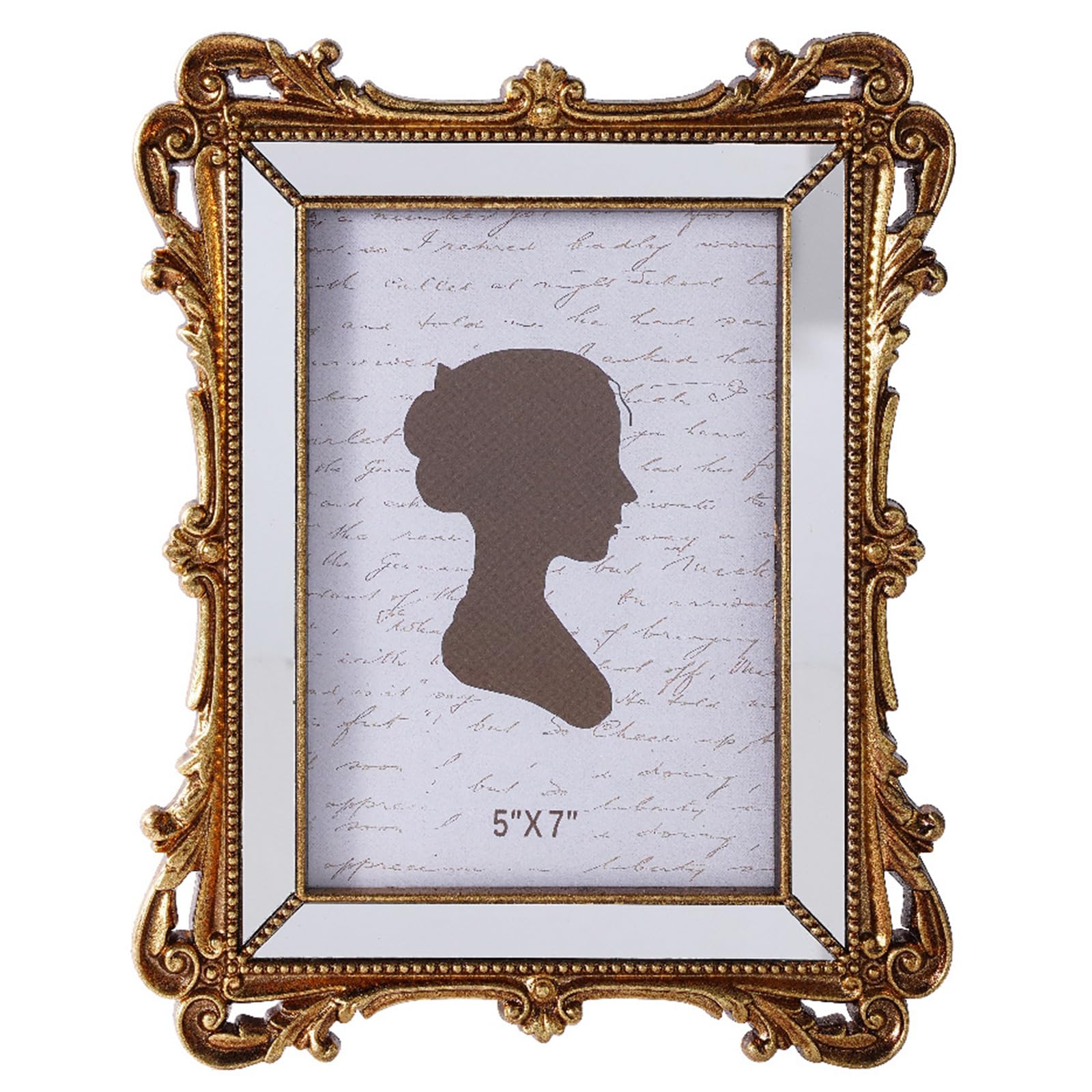 Mekalero Vintage Gold Hollowout Embossed Resin Picture Frame Antique Photo Frame With Intricate Carving For Wall Hanging Or Tabletop Display Embossed Photo