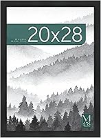 Vista 27 de MCS - Marco para póster con estilo de museo, veta de madera blanca, para colgar vertical y horizontal en la pared, marco grande para fotos, pósters