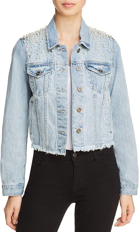 sunset & spring embellished denim jacket