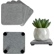 NiuYichee 4PCS Water Absorbent Stone Coasters, Quick-Drying Diatomite Soap Dish, Stone Soap Trays for Kitchen & Bathroom Sink, 3.15 x 3.15in, Grey