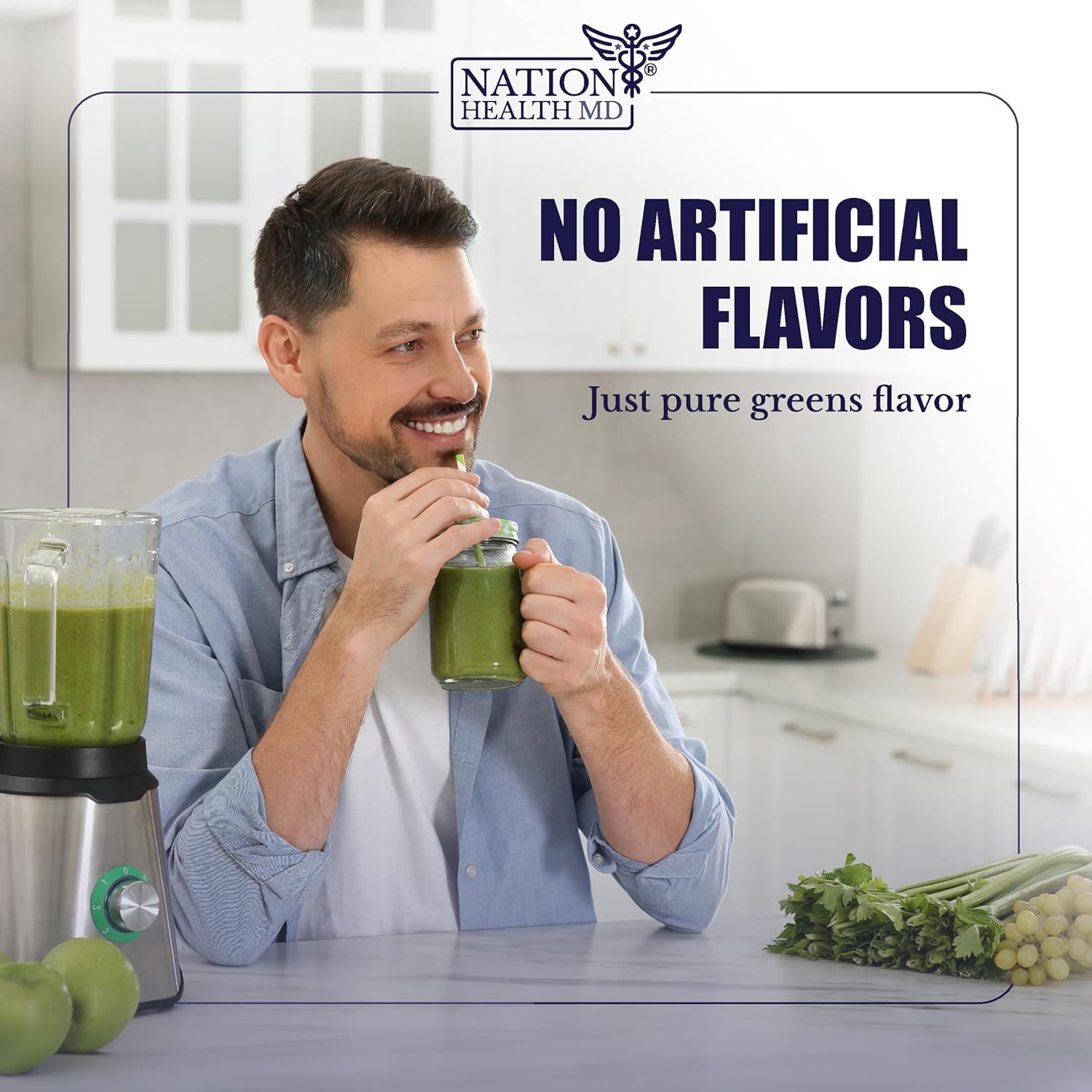 Greens - Organic Super Greens Powder Superfood - Daily Green Vegetable & Fruit Supplements - with Probiotics, Spirulina, Turmeric, Metabolic Blend & More - Vegan, Non-GMO - 4.13 Oz - Image 7