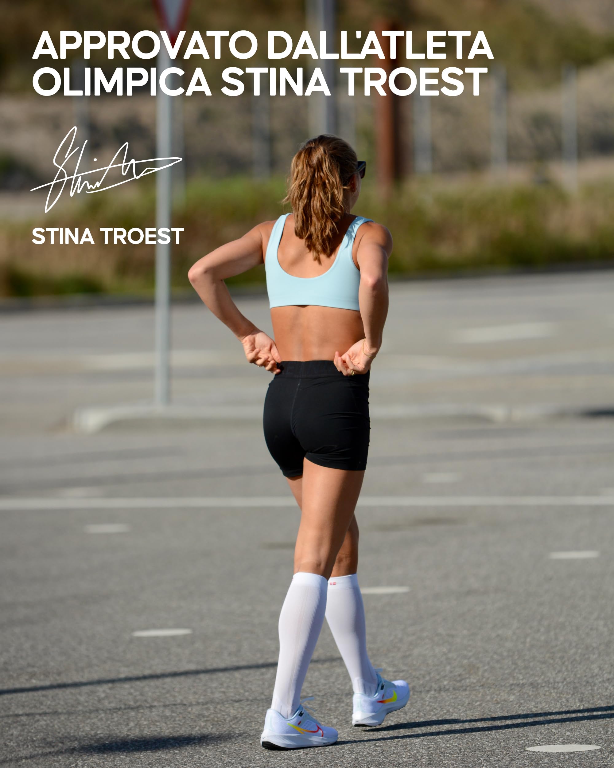 DANISH ENDURANCE Calze Compressione Graduata Uomo Donna 21-26mmHg, Calze Compressive per Recupero, Circolazione, Viaggi, 1 o 2 Paia