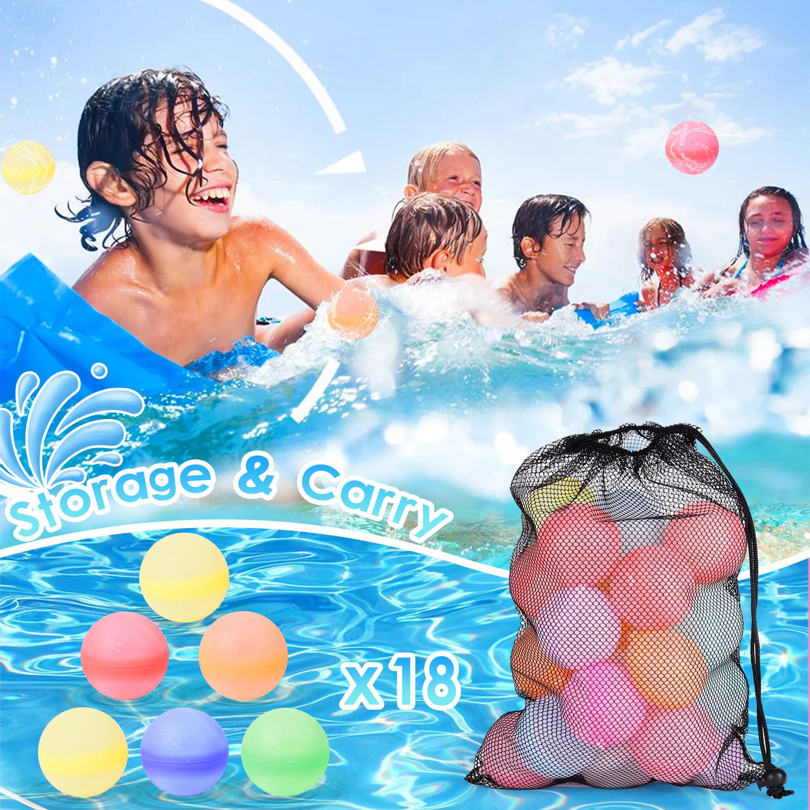 222 Pcs Bombe a Eau Ballon,Bombes à Eau Avec Fermeture Automatique sans Noeud,Remplissage Rapide 222 Pcs Bombe a Eau Ballon,Bombes à Eau Avec Fermeture Automatique sans Noeud,Remplissage Rapide