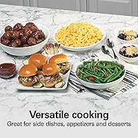 Vista 5 de Hamilton Beach Olla de cocción lenta de 3.8 L (4 cuartos) con 3 ajustes de cocción, olla de cerámica apta para lavavajillas y tapa de vidrio, gris