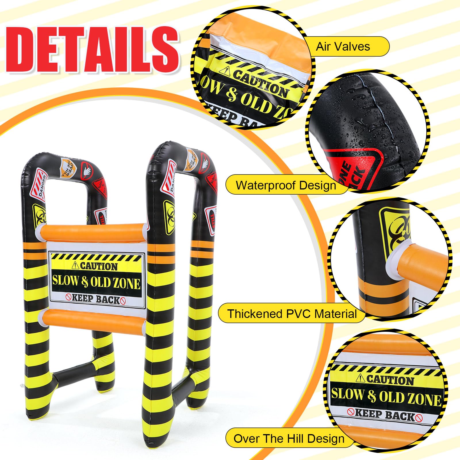 Snapklik.com : ShinyRelief Over The Hill Birthday Decorations Old Zone  Inflatable Walker Gag Gift Funny Party Supply For 40th, 50th, 60th Old  People Birthday Party 100th Day Of School Funny, image size:1600x1600