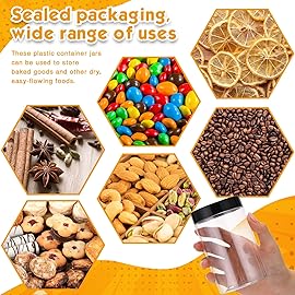 Patelai 4 Pieces Round Wide-mouth Leak Proof Plastic Container Jars with Lids for Travel Storage Makeup Beauty Products Face Creams Oils Salves Ointments DIY Making(12 Ounce,Black)