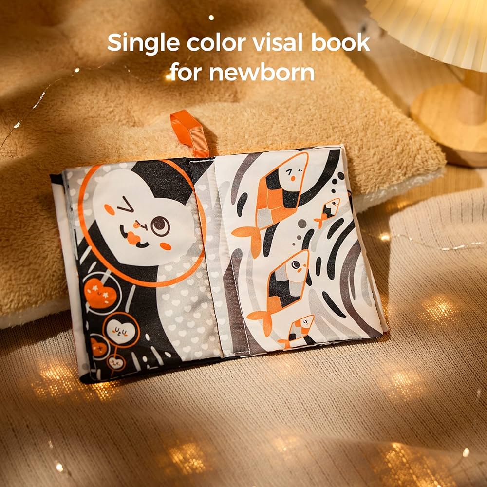 Libro Di Stoffa Con Code Animali Per Neonati - Giocattolo Sensoriale Con Suoni