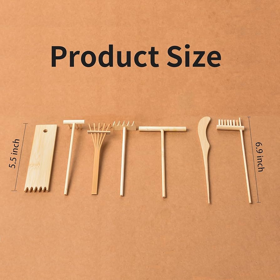 小柄袋　おたふく　扇 Amazon.com : Dorhui 7Pcs Mini Zen Garden Tools, Mini Zen