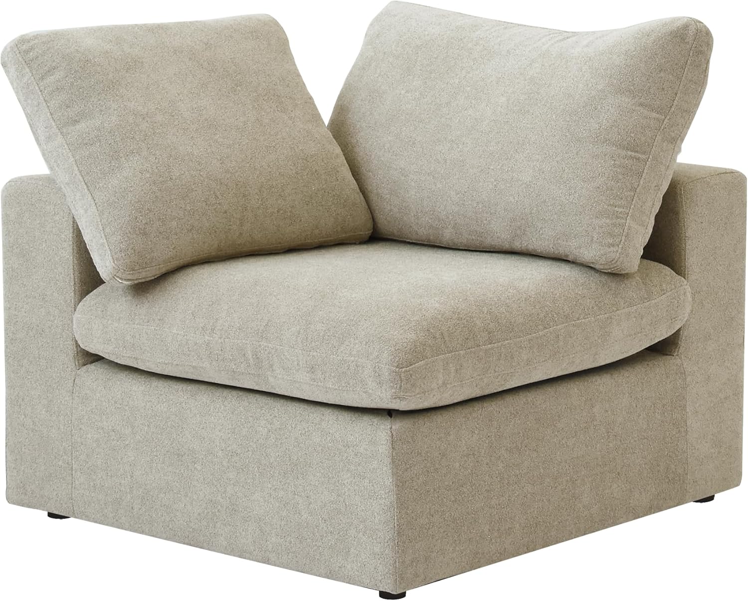 Cloud Modular Sectional Sofa,Corner Seater, Down Filled Comfort Sofa Couch for Living Room,Minimalist Wide Deep Seat,Grey