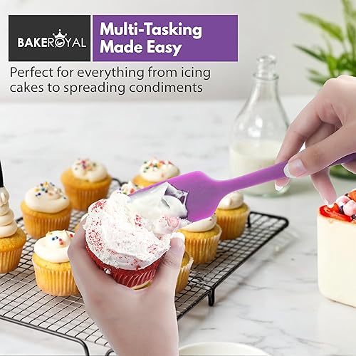 Miniatura 8 de Juego de espátulas de silicona  4 espátulas de goma de silicona resistente al calor 600F para tareas diarias  Espátulas de cocina de diseño sin