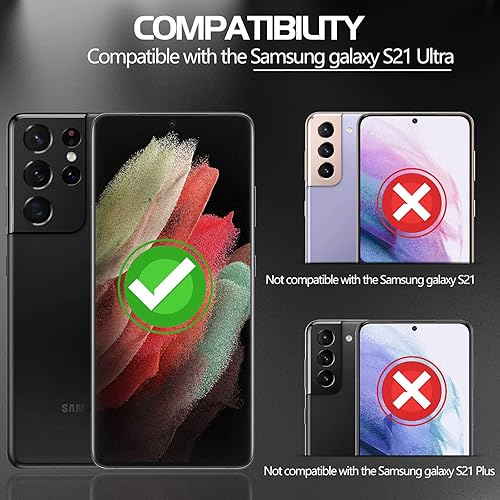 Miniatura 2 de YWXTW - Protector de pantalla de privacidad para Galaxy S21 Ultra, vidrio templado antiespía de dureza 9H para Samsung Galaxy S21 Ultra de 6.8