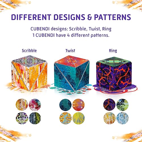 Vista 8 de CUBENDI Paquete de 3 anillo, garabato y giro