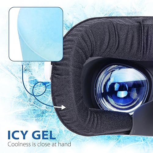 Miniatura 3 de DESTEK Cooling Face Pad Compatible with Quest 2, Including Facial Interface and Removable Nose Guard - Accessories for OculusMeta Quest 2 - Face