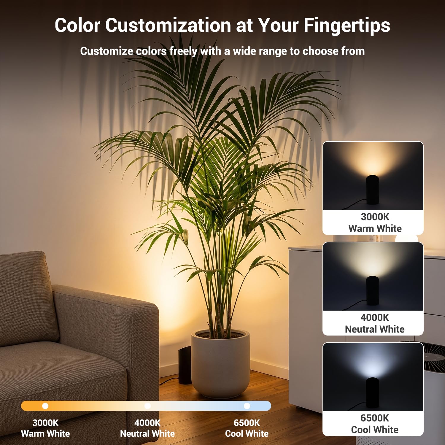 LED Uplight Spotlight,Foco LED 8W, RGB LED floor lamp Foco de Pie 2PCS