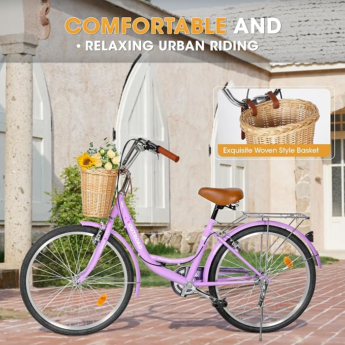 Bicicleta playera para mujer 24 pulgadas Crownland miniatura 5