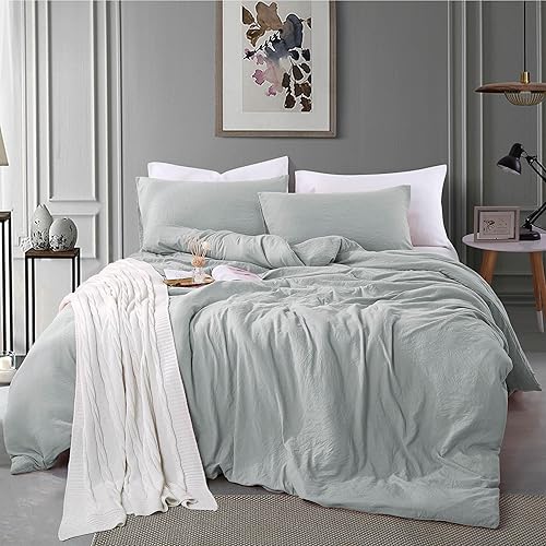 Funda de edredón tamaño King Juego de ropa de cama de 3 piezas (1 funda de edredón y 2 fundas de almohada), funda de edredón suave prelavada con