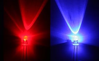 CHANZON 4 x Blink LED Leuchtdioden 3mm oder 5mm, selbstblinkend 200-4000 mcd 60 Farbe nach Auswahl (blau, rot, grün, gelb,...