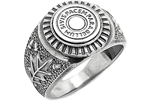 Si Vis Pacem Para Bellum Bullet Men Silver Ring