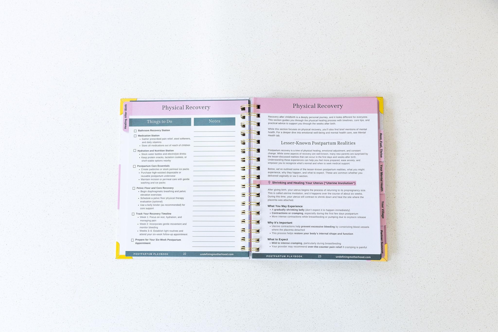 The Postpartum Playbook - Recovery & Self-Care Guide for New Moms | Praktische, urteilsfreie Hilfe zur Heilung nach der Geburt - von Undefining Motherhood