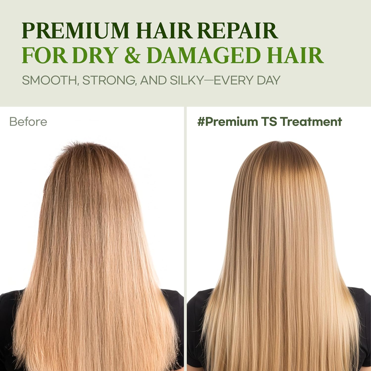 TS Premium TS Treatment | Korean Hair Care with Argan Oil & Shea Butter | Repairs Damaged, Weak Hair | Soothes Scalp Discomfort with Natural Plant Extracts (16.9 Fl Oz) - Image 3