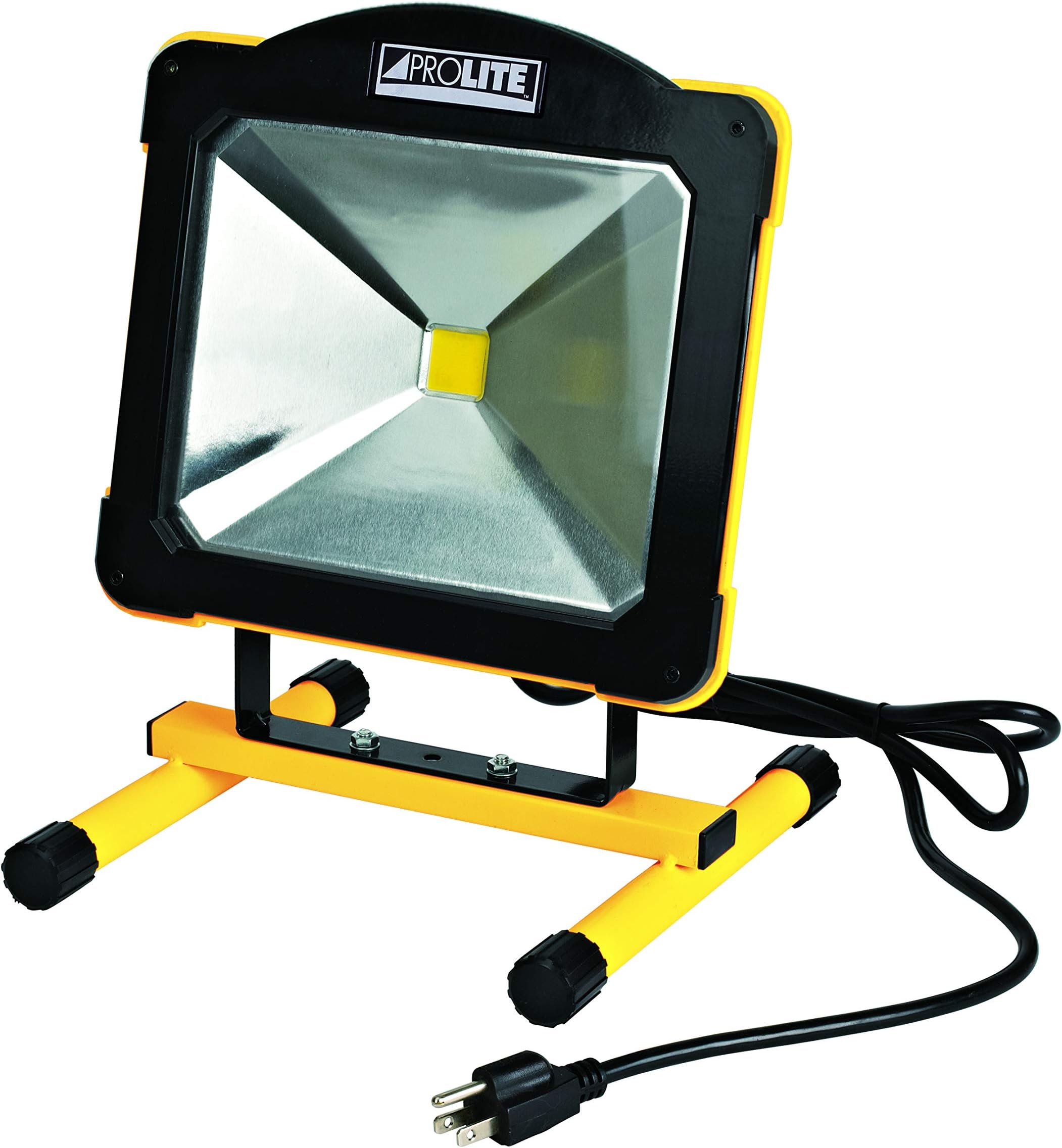 Alert LF50CM Super Bright 5000 Lumen 50 Watt Cob Led Portable Flood Light, 13 x 11 x 9.5, Yellow