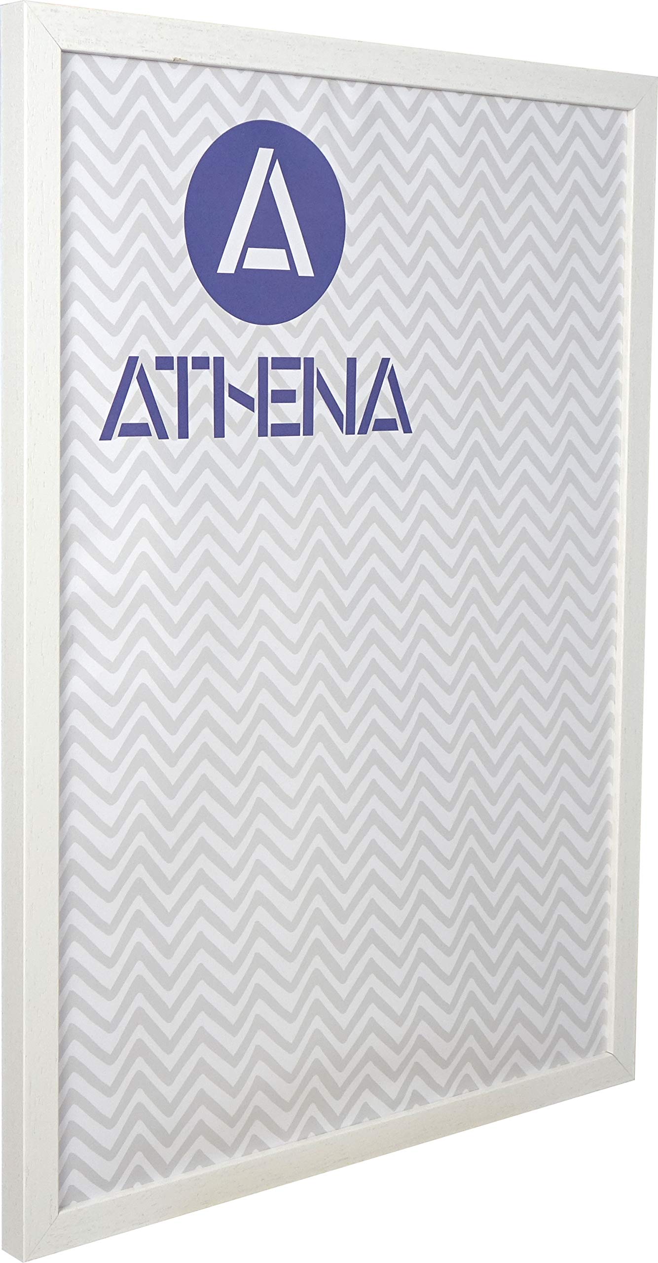 Athena White Woodgrain Thin Block Premium Wood Picture Frame 50 X 60Cm - 50 X 60 Cm Frame - Photo Frame - 50X60 Frame With Clear Styrene Sheet & Wall Mounted Hook – 60 X 50 Cm