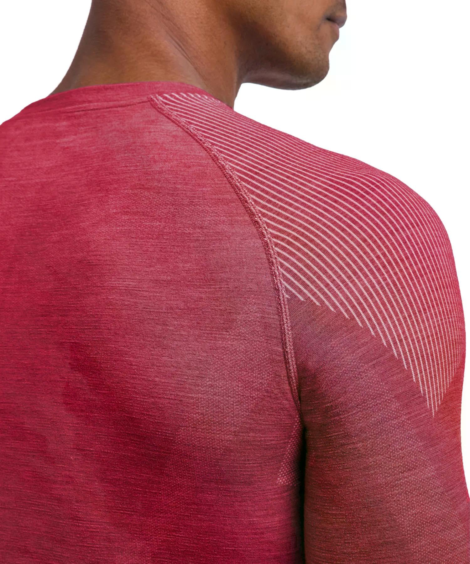 FALKE Mężczyźni Warstwa podstawowa (góra) Wool-Tech Light M L/s Sh wełna materiał funkcjonalny regulujące klimat 1 Sztuka, Czerwony Ruby 8830, L