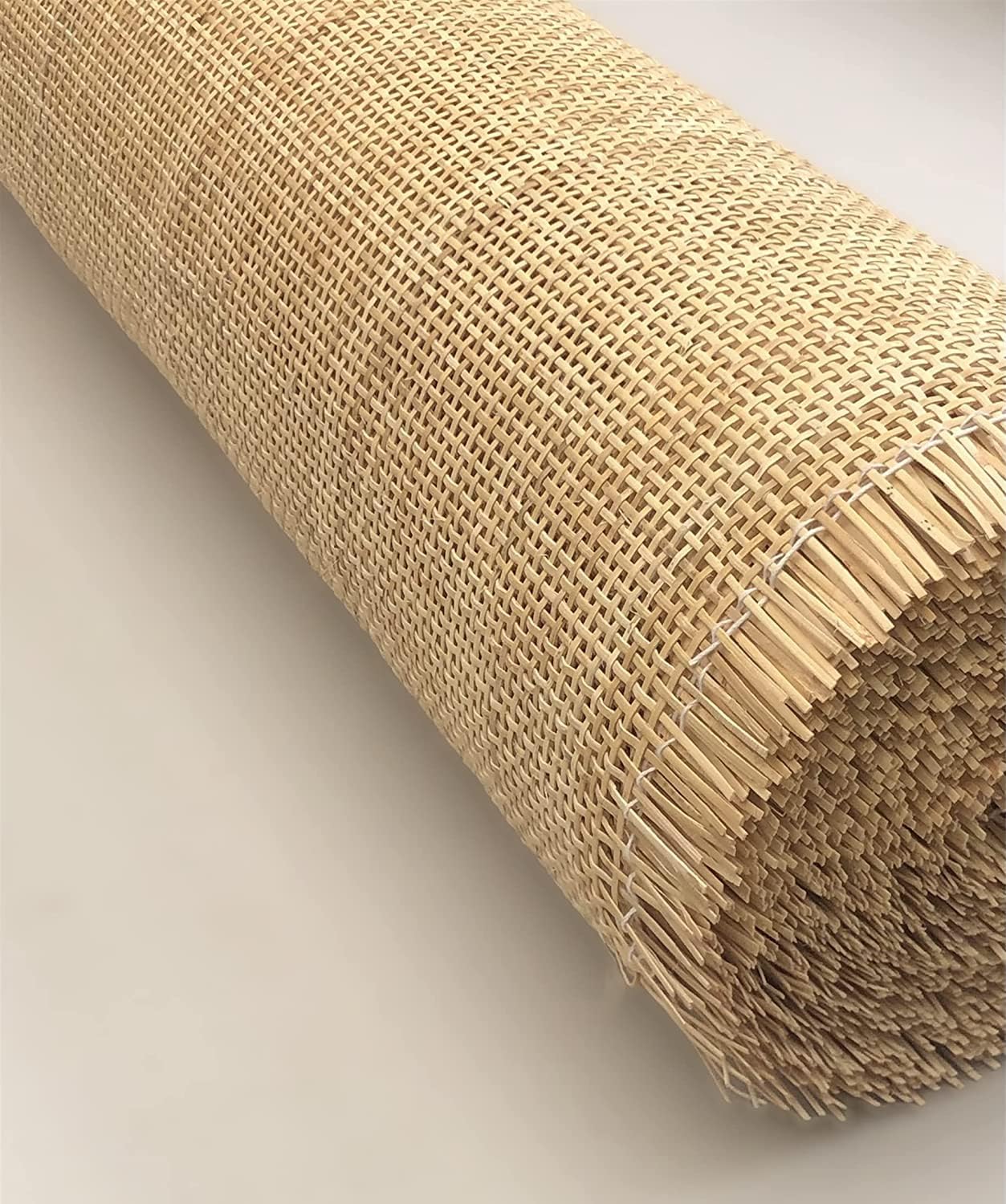 18 Width Natural Rattan Square Webbing, Radio Weave, Rattan for Caning Projects (2 Feet)