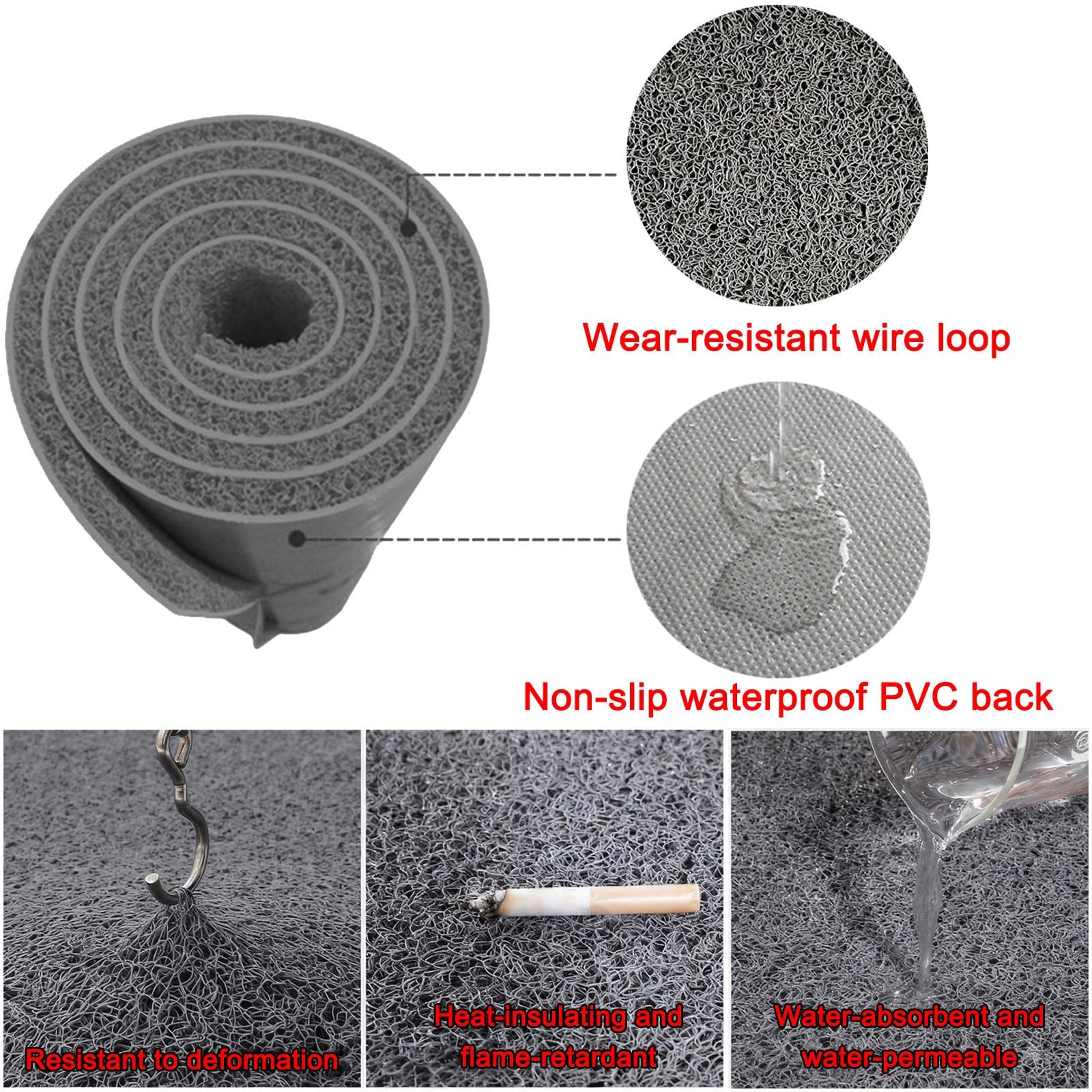 Panel Aislamiento Acústico para Lluvia, para Aire Acondicionado y Techo Metálico, Alfombrilla Antiruido para La Lluvia, Reduce El Sonido De Las Gotas en Toldos y Techos(Gray,0.6x2m(23.6x78.7in))