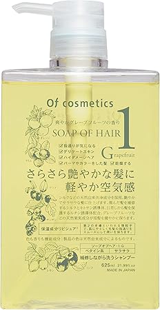 Amazon オブ コスメティックス ソープオブヘア 1 G 髪にハリを与えながら サラサラ感が欲しい方 ビッグボトル 625ml グレープフルーツの香り 美容室専売 高保湿シャンプー ツヤ サラサラ ヘアソープ オブコスメ オブ コスメティックス Of Cosmetics ヘアケア