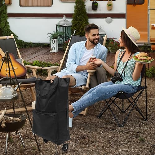 Miniatura 5 de Bolsa plegable de la carretilla Bolsa de compras plegable con ruedas Carrito de compras plegable Cajón de carro utilitario