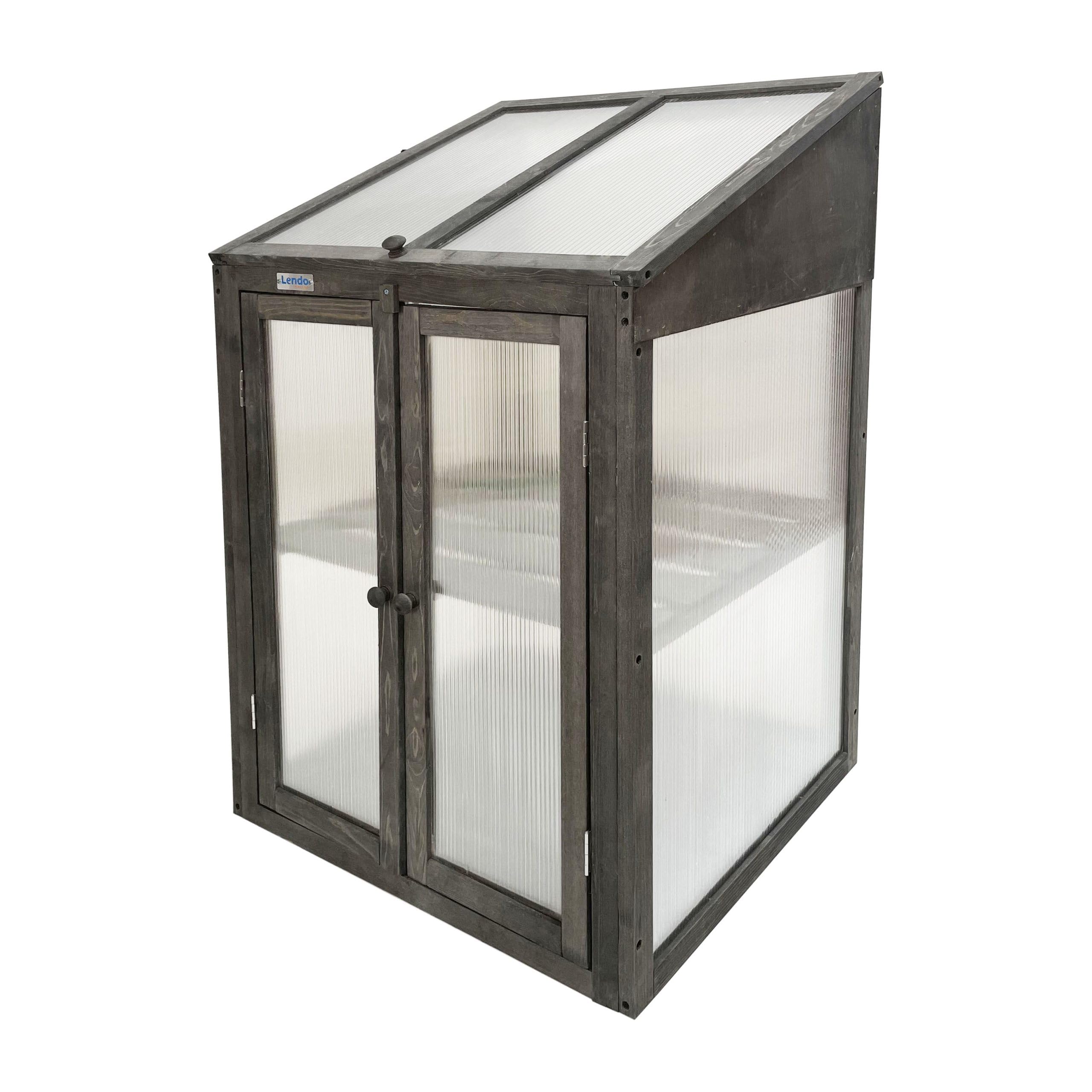 Invernadero - Invernadero - Jardín - Cultivo - Invernadero - Invernadero - Abeto con placas de PC (60x49x97,5cm (gris)