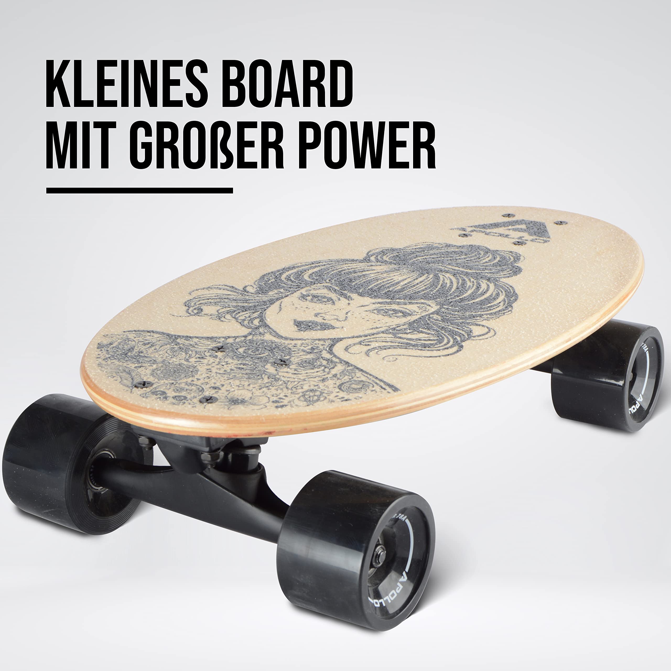Apollo Barrel Board | Praktischer Cruiser für Pendler | Flink und kompakt | Mini Longboard für unterwegs | Perfekt für Anfänger | Smartes Brett für die City | Für Kinder und Erwachsene