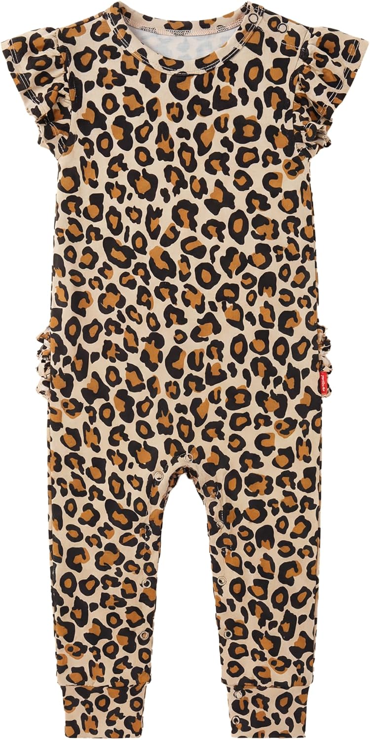Bamboo Viscose Baby Girl Romper Ruffle Cap Sleeve Soft Baby Jumpsuit