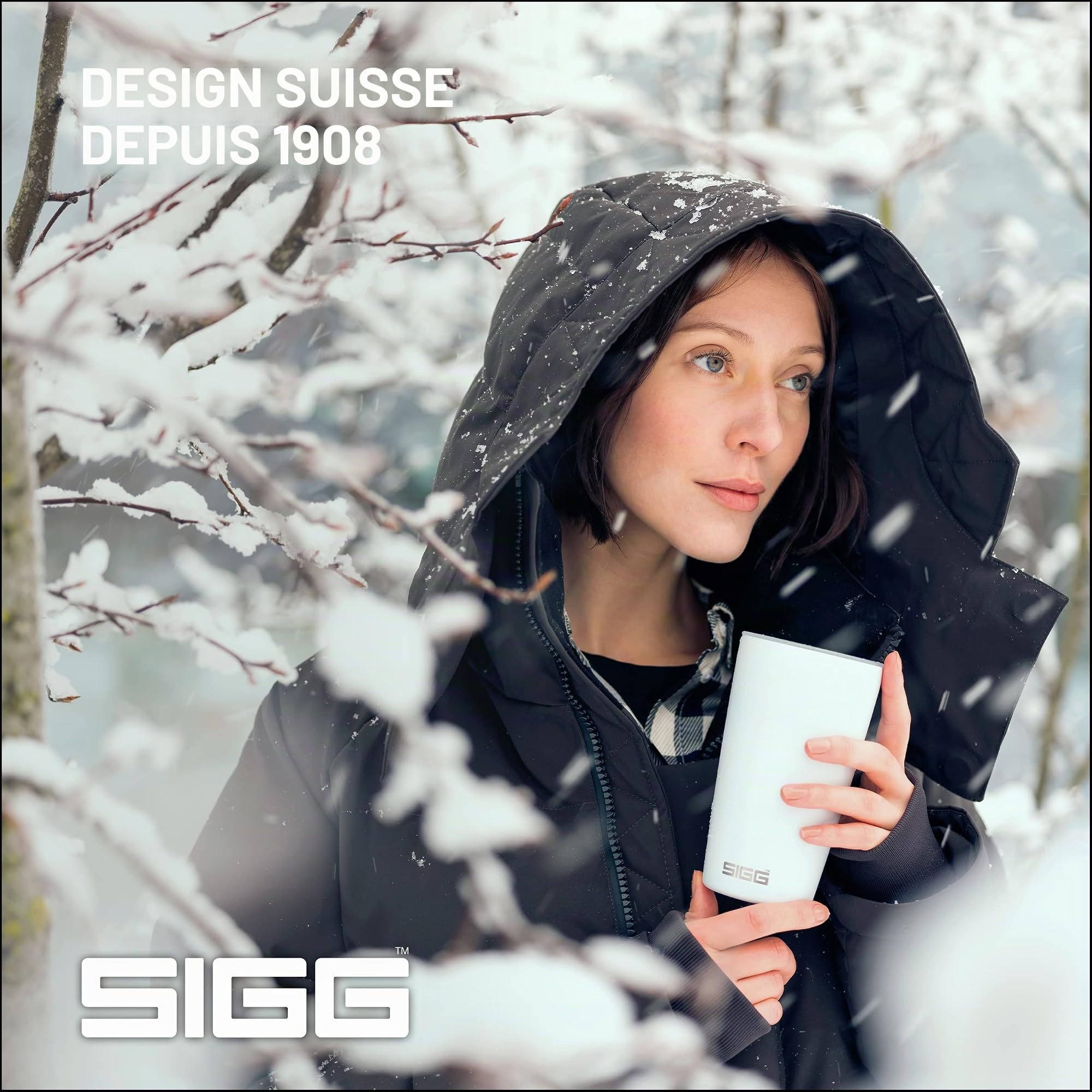 SIGG Neso Cup Thermos (0,3 L / 0,4 L), Mug Thermos Isolant à Double Paroi Fabriqué avec Des Matériaux Non Toxiques, Tasse à Café à Emporter en Acier Inoxydable 18/8