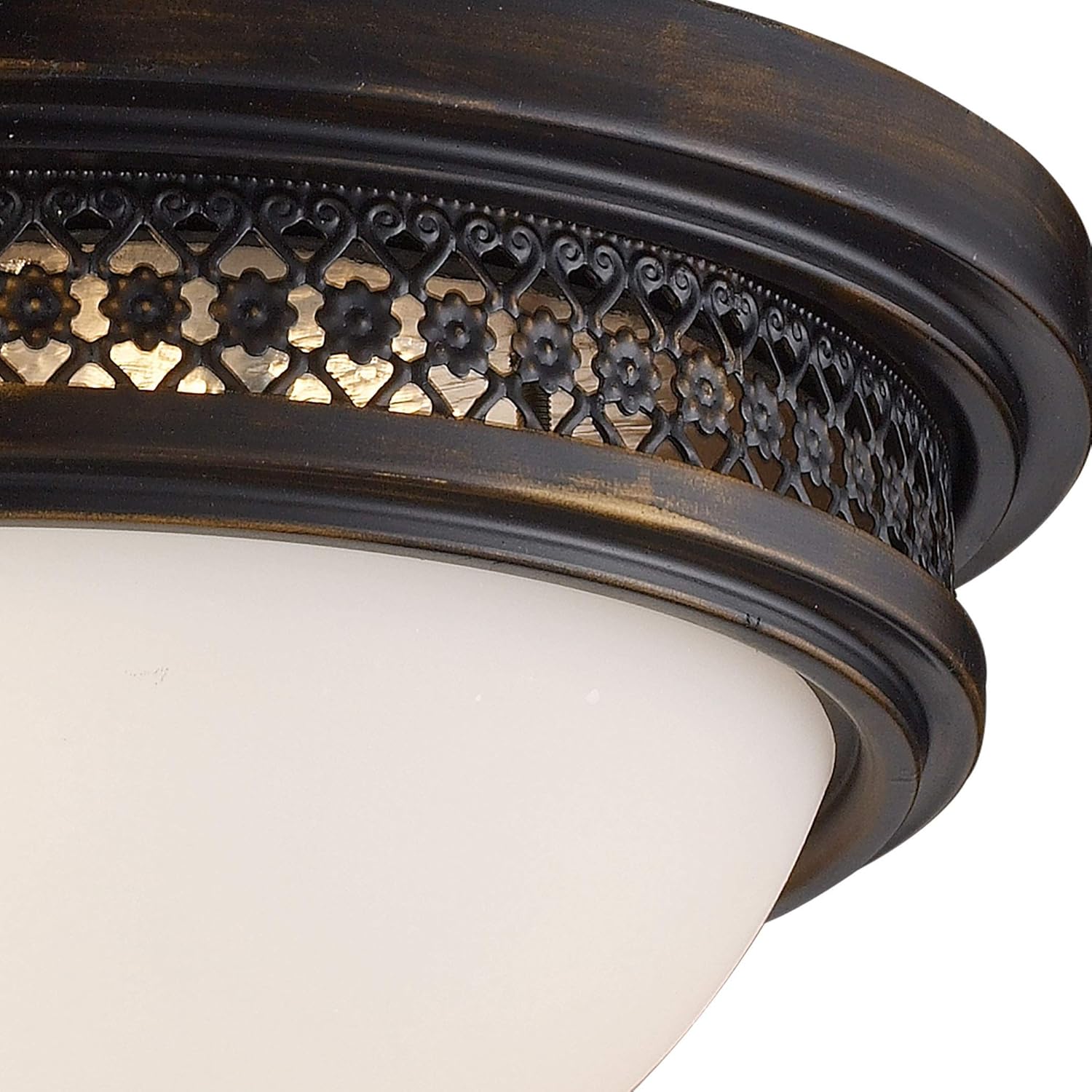 Exсluѕіvе Dіѕсоunt 60% Prісе Elk 20100/2 Flushmounts 2-Light Deep Rust with Opal White Glass Flush Mount, 13W X 13D X 5.5H