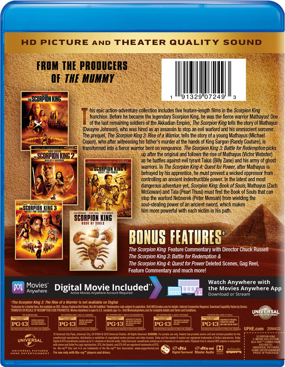 Blu Ray The Scorpion King Amazon Prime Scorpion King: Complete