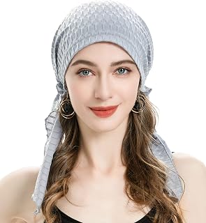 ZLYC Chemo Headwear Pre Tied Head Scarf Headwraps Lightweight Turban Beanie Cap for Women