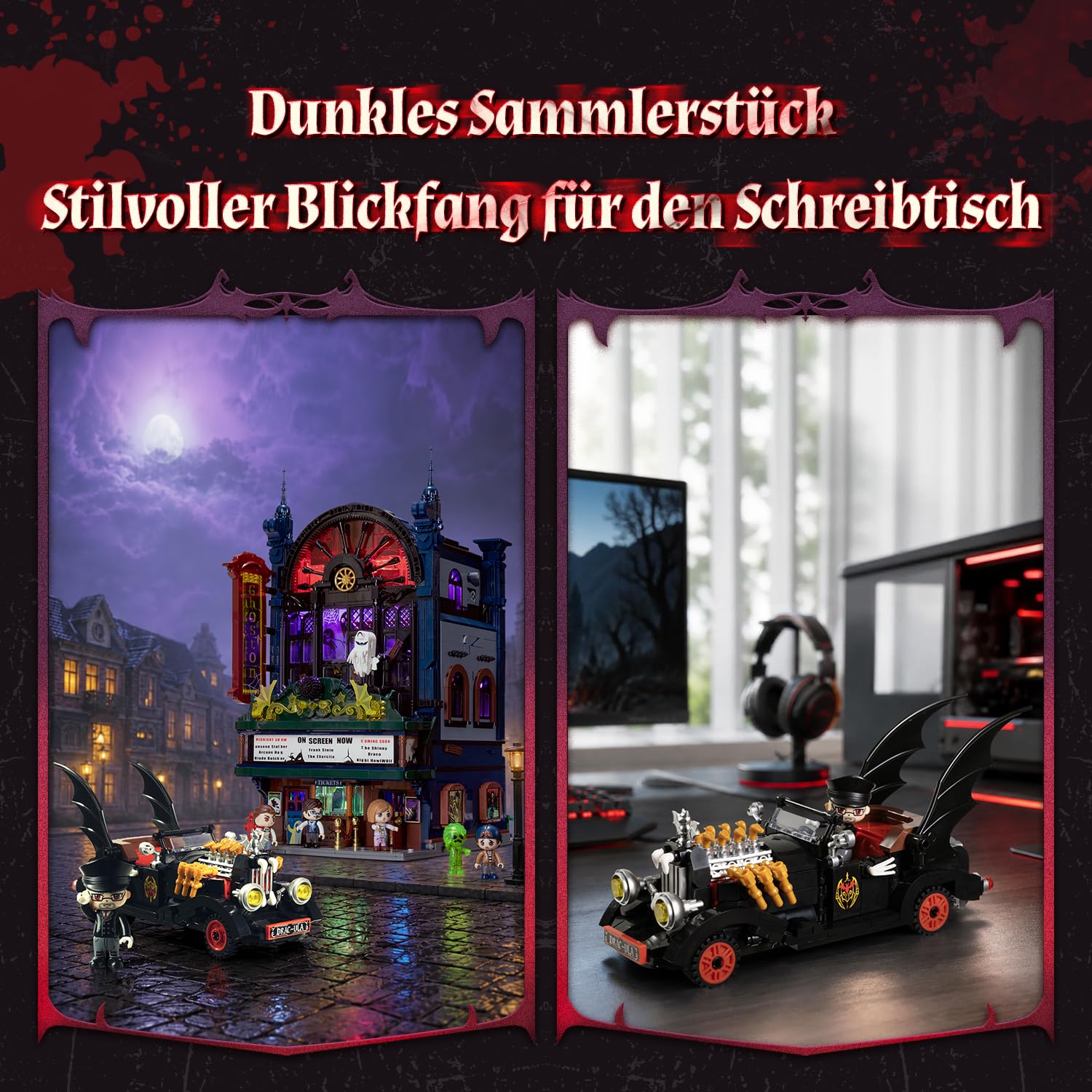 PANTASY Vampir Hot Rod Bauset, Gothic-Halloween-Deko für Erwachsene