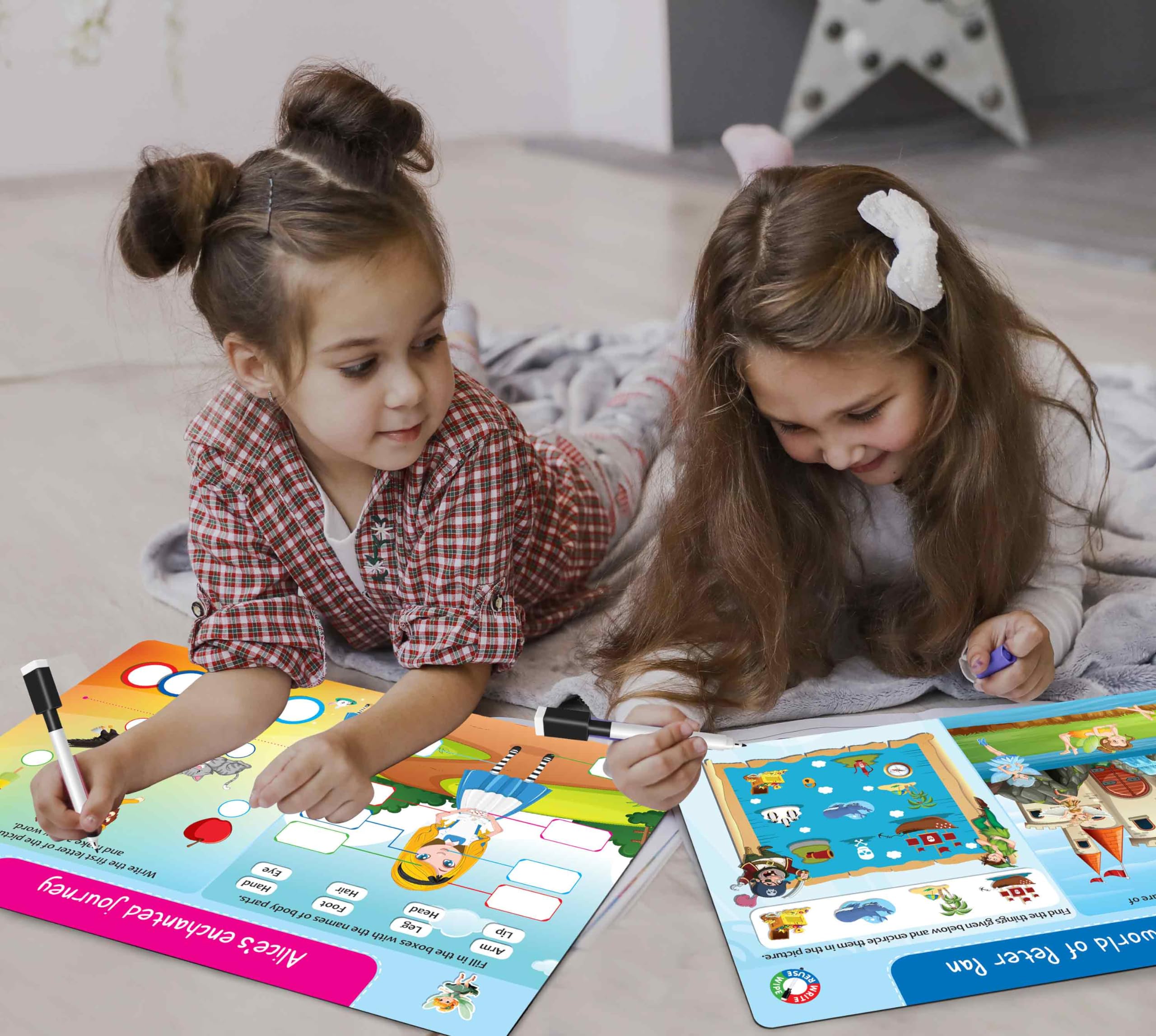 Fairy Land Adventures and Giant Dragon Colouring Poster | Combo of 1 Activity mat with Pen and 1 Colouring Poster 1