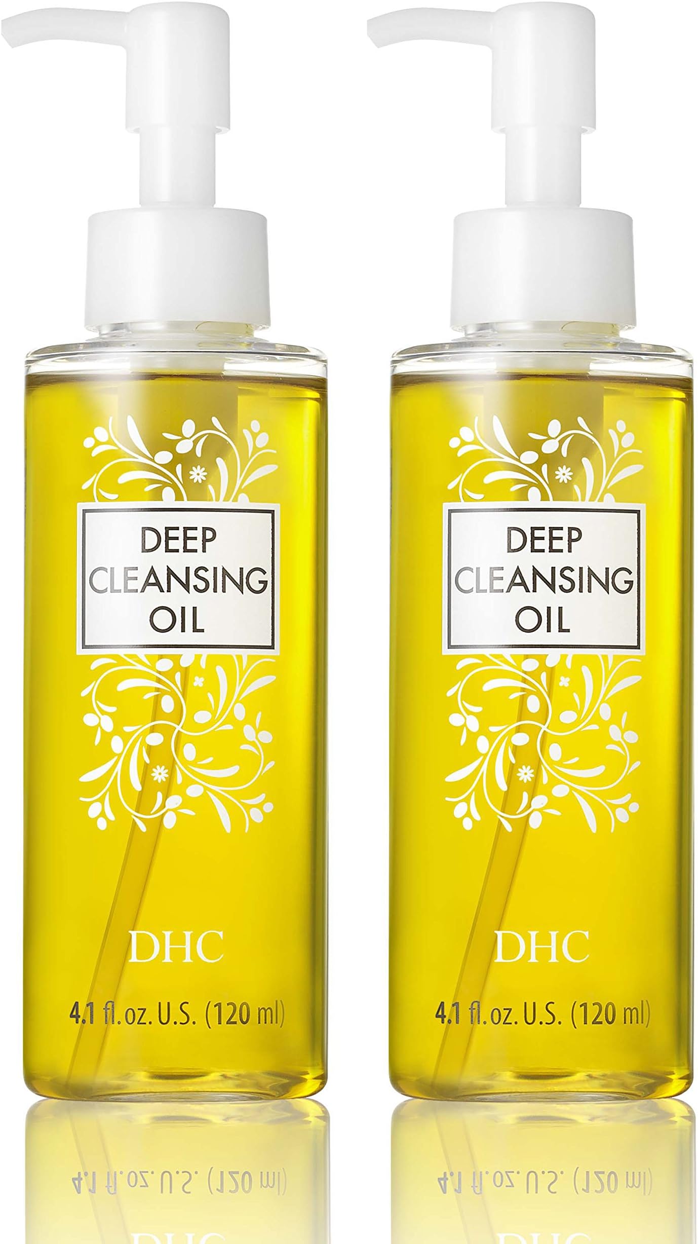 Deep Cleansing Oil Medium 2 pack, Facial Cleansing Oil, Makeup Remover, Cleanses without Clogging Pores, Residue-Free, Fragrance and Colorant Free, All Skin Types, 4.1 fl. oz.