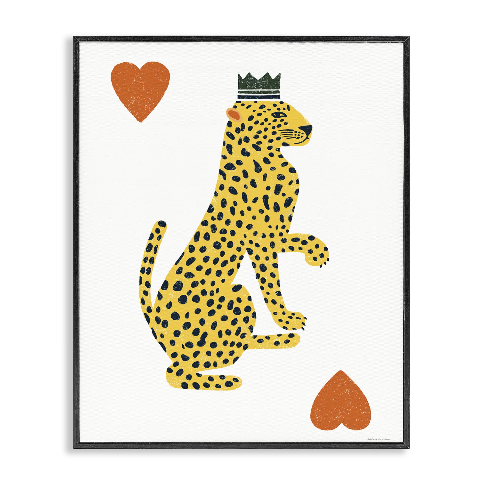 Carte imprimée léopard pour raviver un mur vide grand tableau blanc Stupell Industries