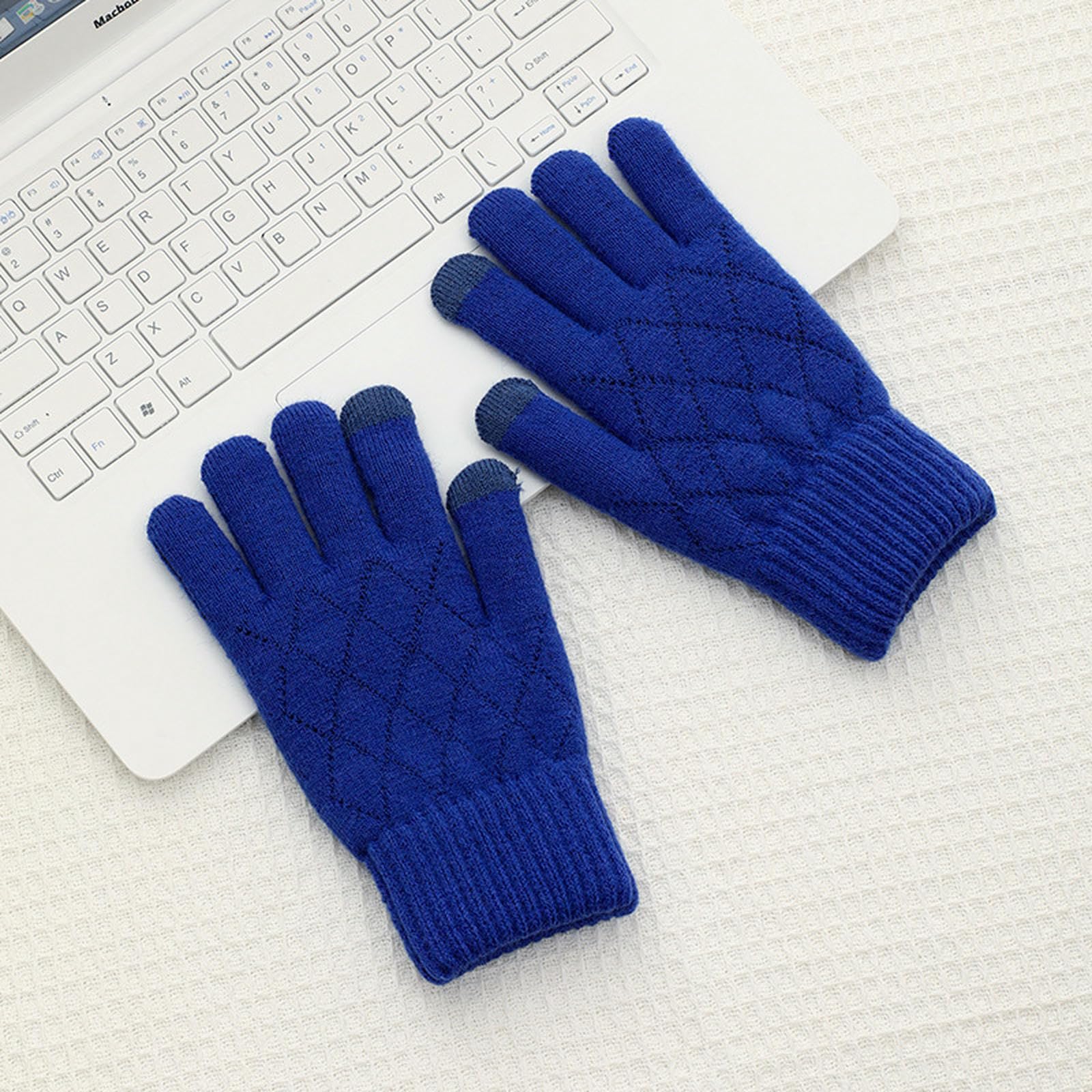 Guantes de Invierno para Mujer con Pantalla táctil, Forro Suave y puños elásticos para Mayor Comodidad y Calidez (Verde A)