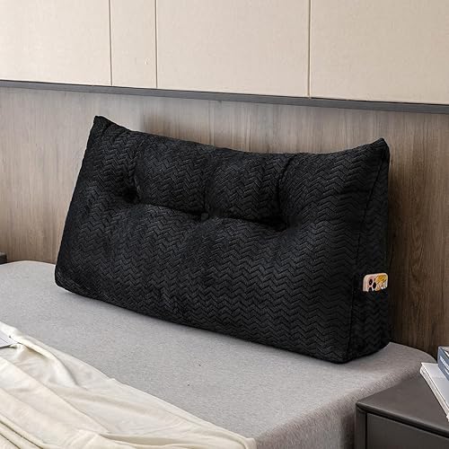 Miniatura 1 de Cabecera triangular grande, respaldo de cuña y respaldo de posicionamiento, almohadas de lectura, almohadas de cuña para cama de día con funda